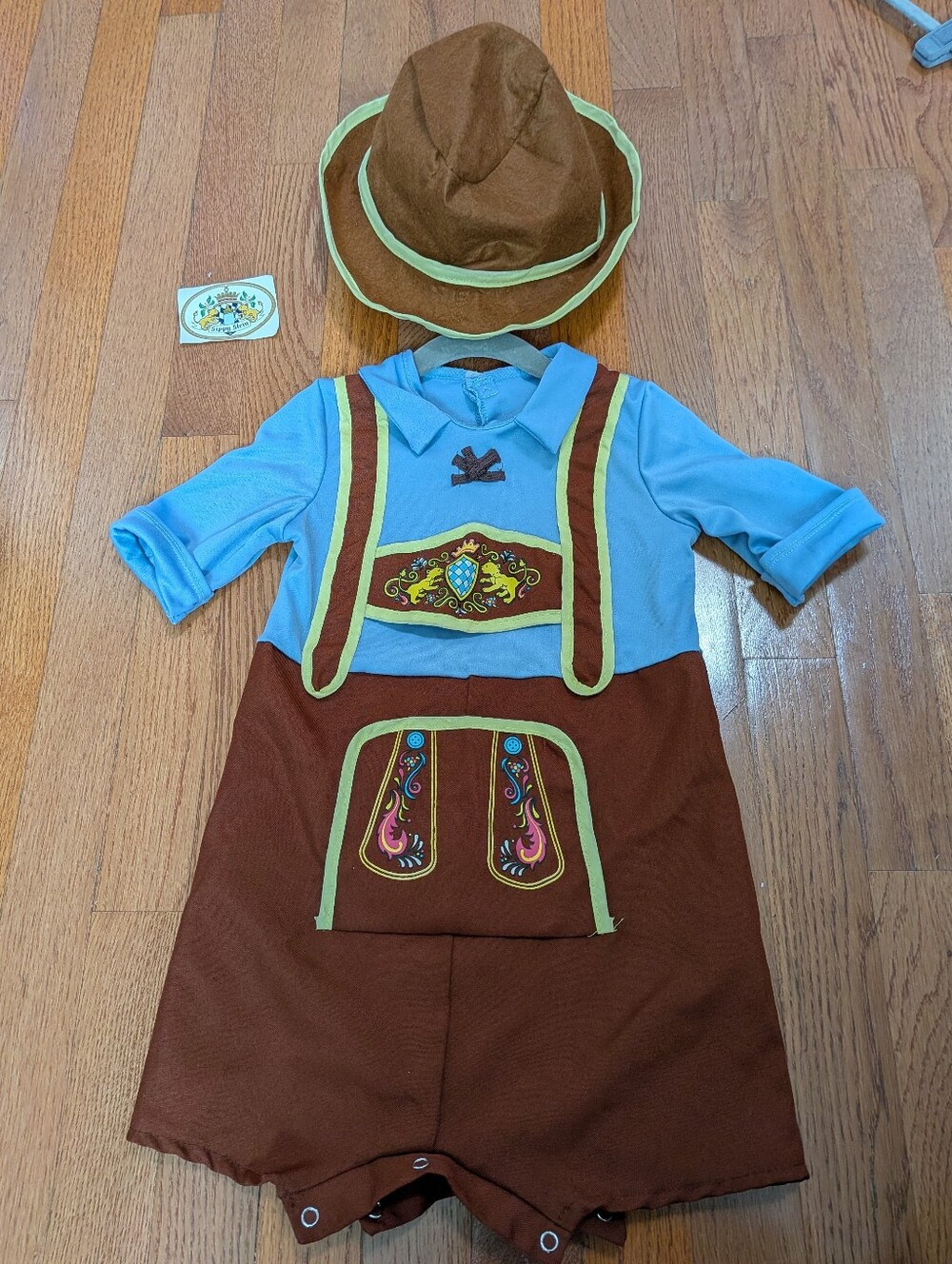 Oktoberfest Outfit Lederhosen Toddler Boy 18-24M Sticker And Hat Included